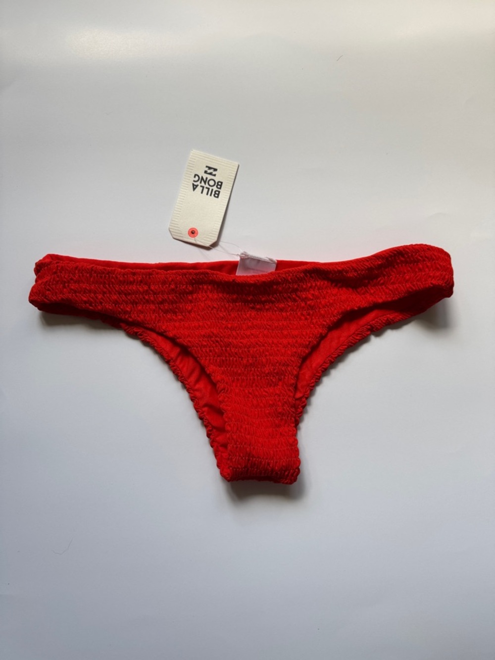 Billabong Red Smocked Bikini Bottoms